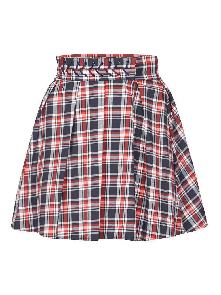 Elisabetta Franchi Skirt checkered red-white-blue