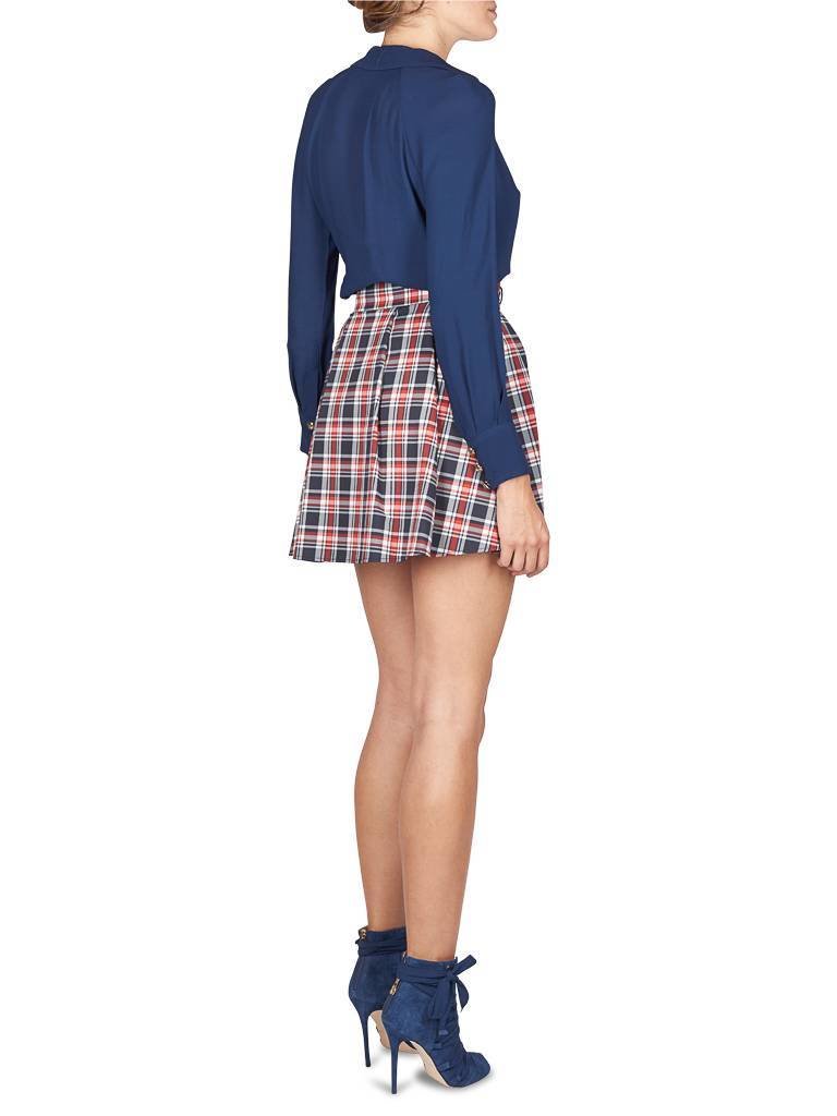 Elisabetta Franchi Skirt checkered red-white-blue