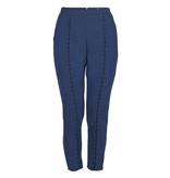 Elisabetta Franchi Pantalon met veterdetail donkerblauw