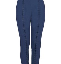 Elisabetta Franchi Pantalon met veterdetail donkerblauw