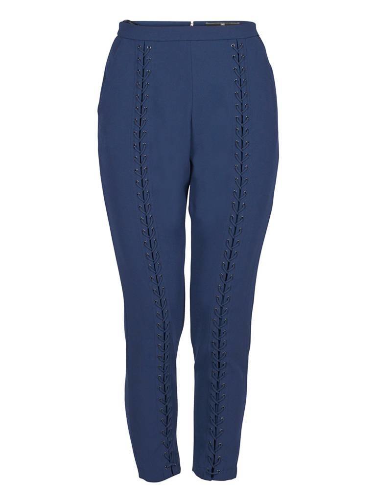 Elisabetta Franchi Trousers with lacing detail dark