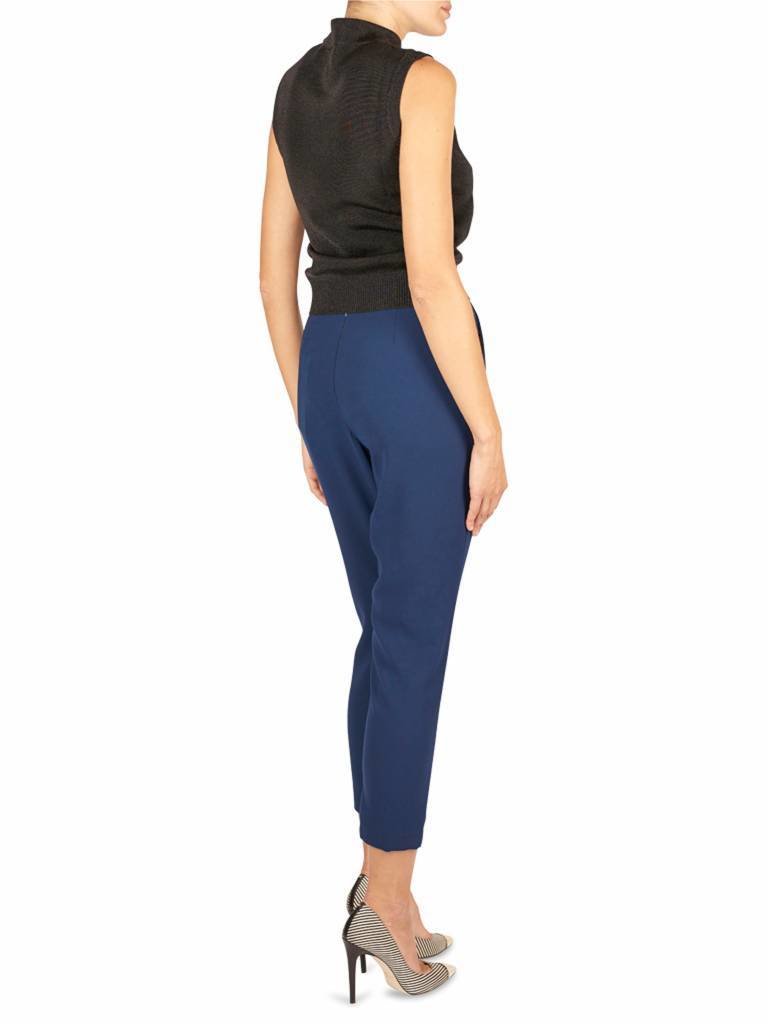 Elisabetta Franchi Pantalon met veterdetail donkerblauw