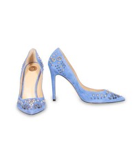 Elisabetta Franchi Pumps met studs blauw
