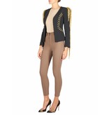 Elisabetta Franchi Blazer mit Fransen schwarz