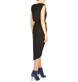 Elisabetta Franchi Gedrapeerde jurk met pailletten jurk zwart