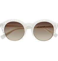 Le Specs Self Portrait Edition five sunglasses pearl white