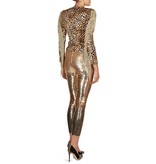Elisabetta Franchi Animalier blazer with fringes leopard print