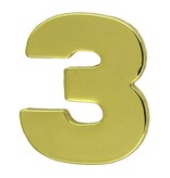 Godert.me Number three pin goud