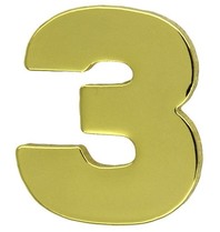 Godert.me Number three pin goud