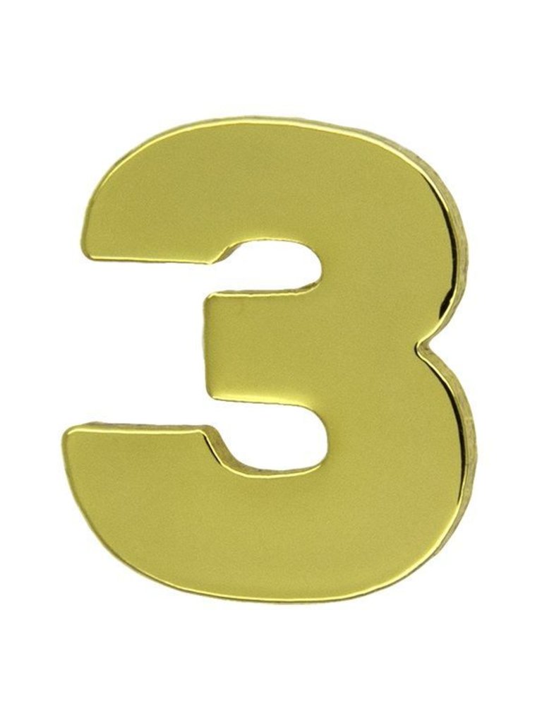 Godert.me Number three pin gold