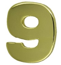 Godert.me Number nine pin goud