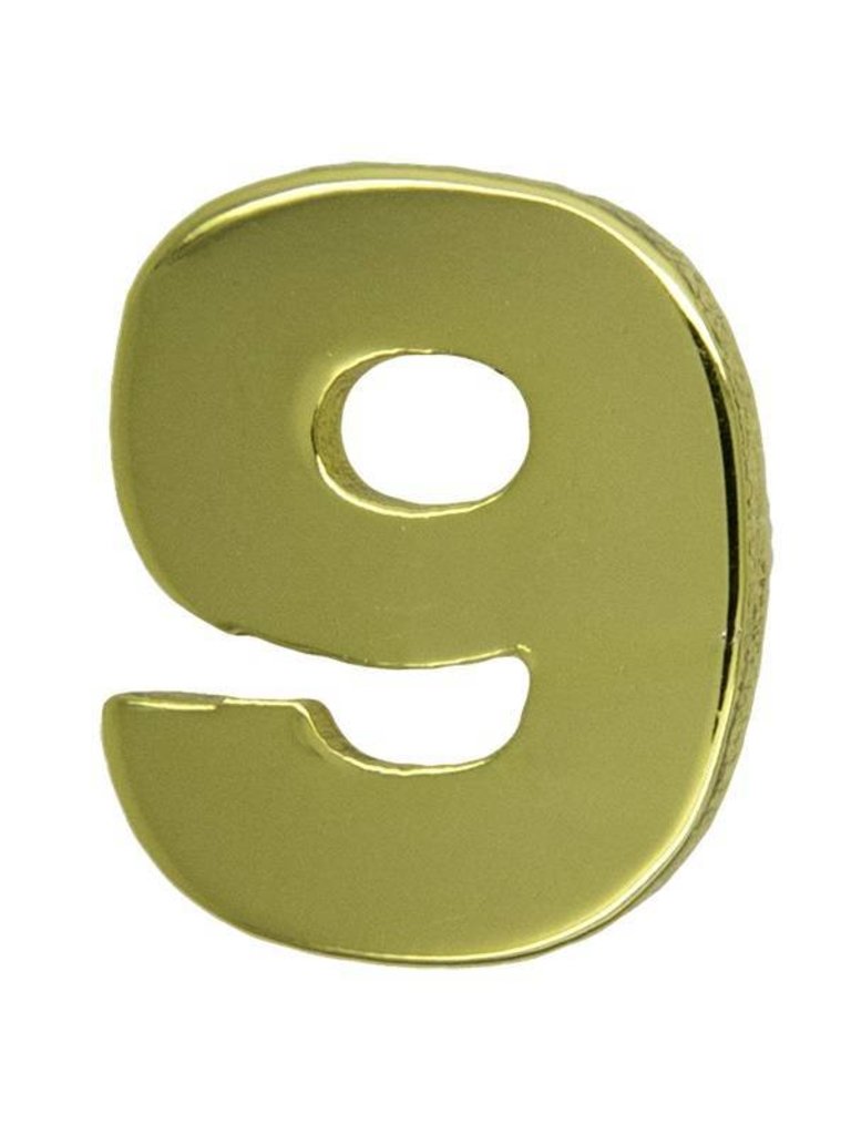 Godert.me Number nine pin goud