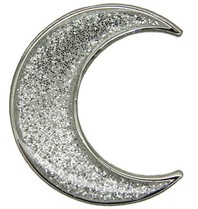 Godert.me Moon pin silver glitter