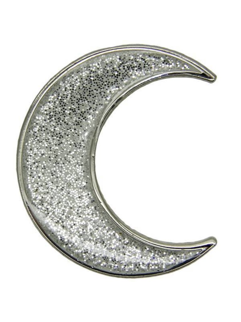 Godert.me Moon pin zilver glitter