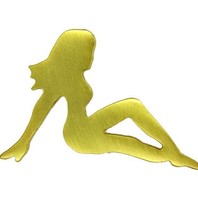 Godert.me Girl silhouette gold Pin