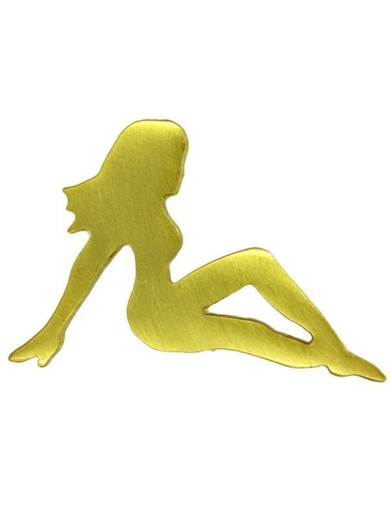 Godert.me Girl silhouette pin goud