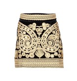 For Love and Lemons Ornate velvet short skirt black