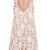 For Love and Lemons Metz mini jurk beige