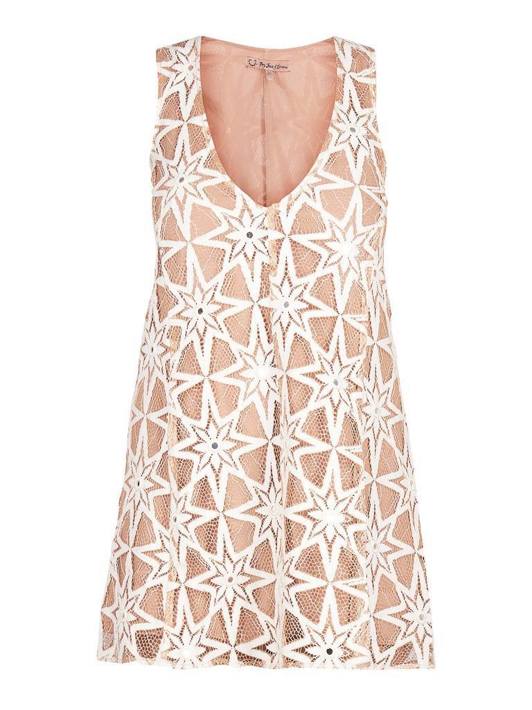 For Love and Lemons Metz mini dress beige