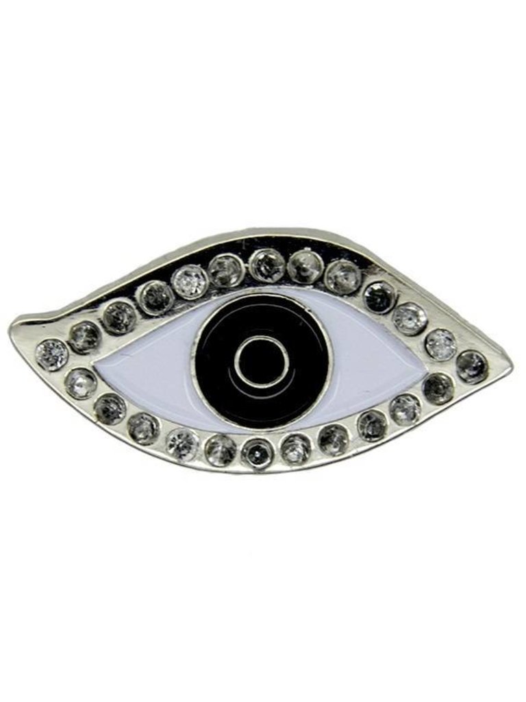 Godert.me Eye Pin Silber mit Strass