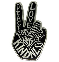Godert.me Peace hand pin Silber