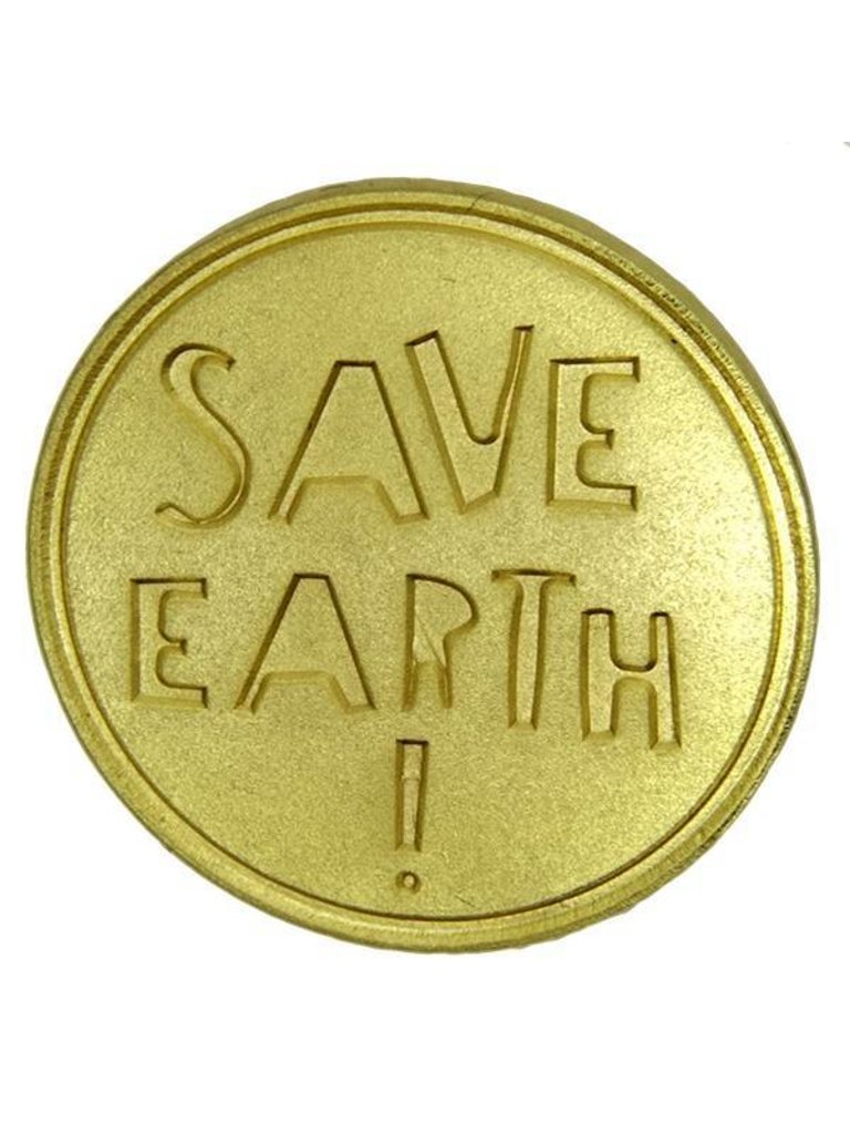 Godert.me Save Earth gold Pin