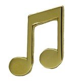 Godert.me Music note gold Pin