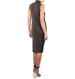 Elisabetta Franchi Mouwloze jurk met col zwart