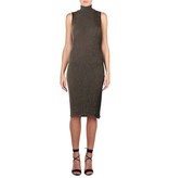 Elisabetta Franchi Mouwloze jurk met col zwart