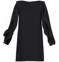 Elisabetta Franchi Mini jurk met open mouw zwart