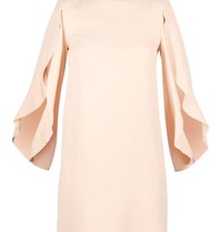 Elisabetta Franchi mini dress with open sleeves nude