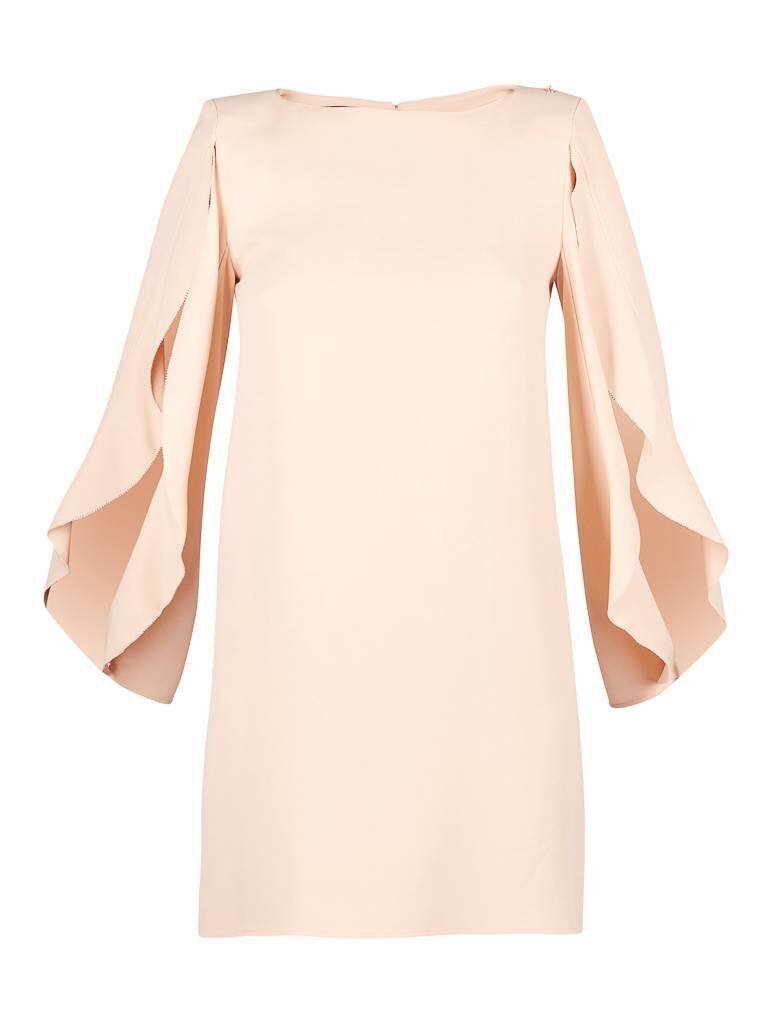 Elisabetta Franchi mini dress with open sleeves nude