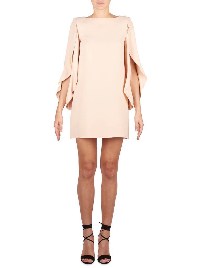 Elisabetta Franchi mini dress with open sleeves nude