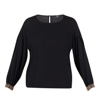 Elisabetta Franchi Bluse mit offenen Ärmel schwarz