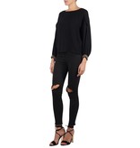 Elisabetta Franchi Blouse met open mouw zwart