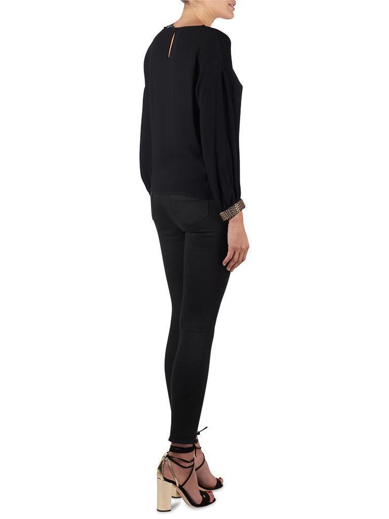 Elisabetta Franchi Blouse with open sleeve black