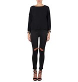 Elisabetta Franchi Blouse met open mouw zwart