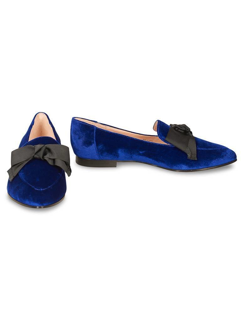 Kate Spade Claudia flats velours donkerblauw