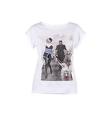 Elisabetta Franchi Fashion print tee white