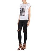 Elisabetta Franchi Mode-Druck-T-Shirt weiß