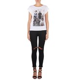 Elisabetta Franchi Mode-Druck-T-Shirt weiß