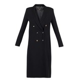 Elisabetta Franchi Long double-breasted blazer black