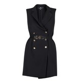 Elisabetta Franchi Gilet Kleid mit Gürtel schwarz
