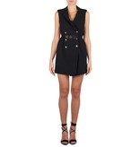 Elisabetta Franchi Gilet Kleid mit Gürtel schwarz