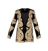 For Love and Lemons Ornate velvet blazer zwart