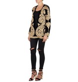 For Love and Lemons Ornate velvet blazer zwart