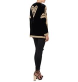 For Love and Lemons Ornate velvet blazer black
