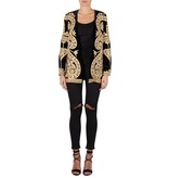 For Love and Lemons Ornate velvet blazer zwart