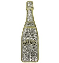 Godert.me Champagne bottle pin glitter goud