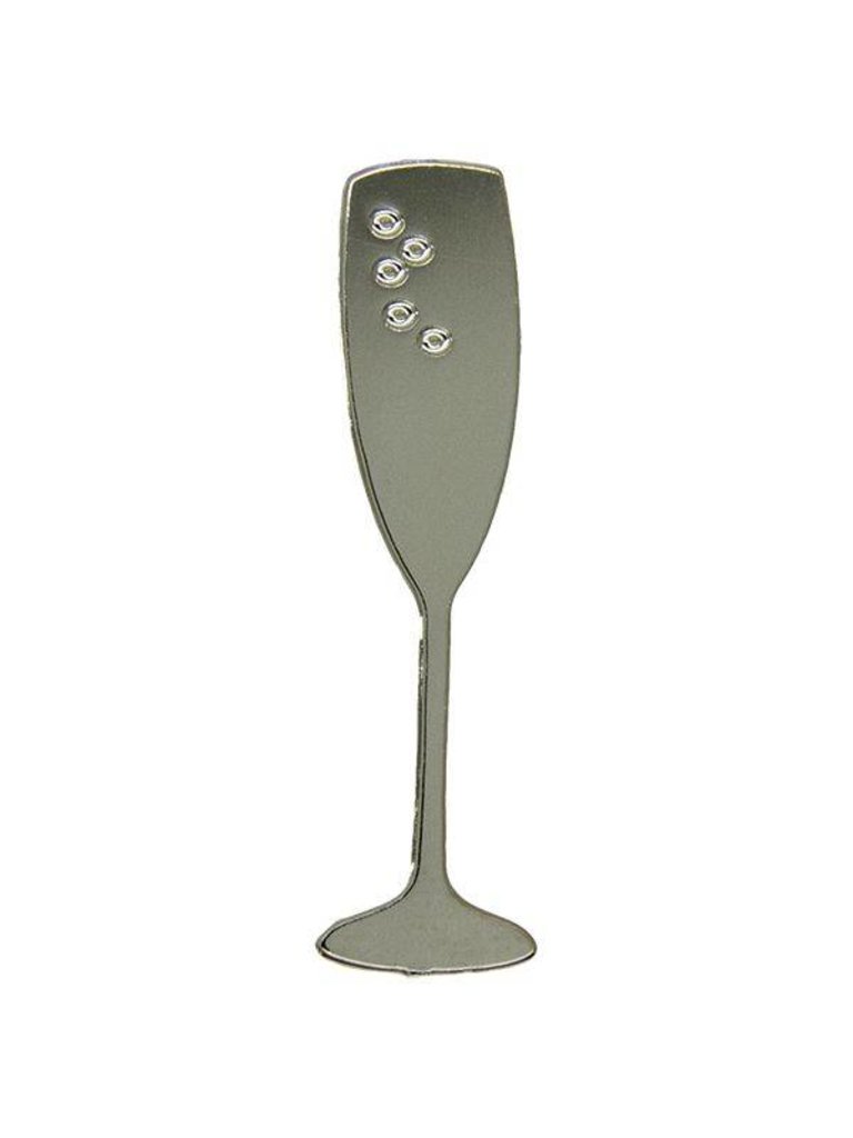 Godert.me Champagne glass Pin silber